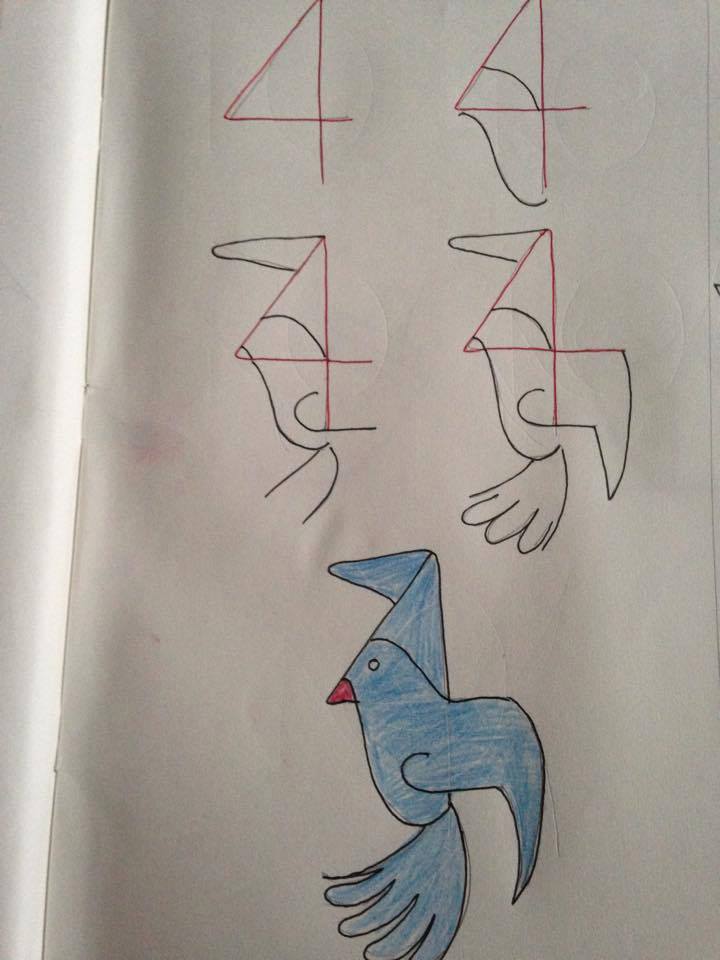 Güvercin Resmi Çizimi Kolay