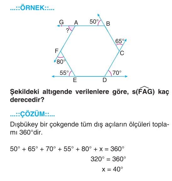 7. Sınıf Matematik - Çokgenler - Çözümlü Sorular - Çokgenler - Uyanan