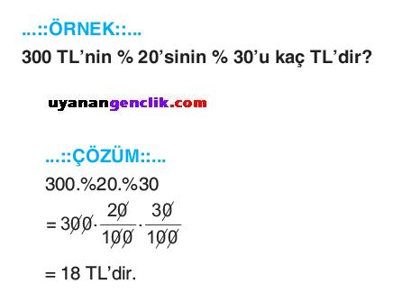 7 Sinif Matematik Yuzde Problemleri Cozumlu Sorular 7 Sinif Matematik Cozumlu Sorular Uyanan Genclik