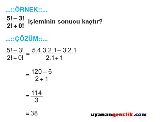 Faktöriyel - Çözümlü Sorular - KPSS Matematik - Uyanan Gençlik